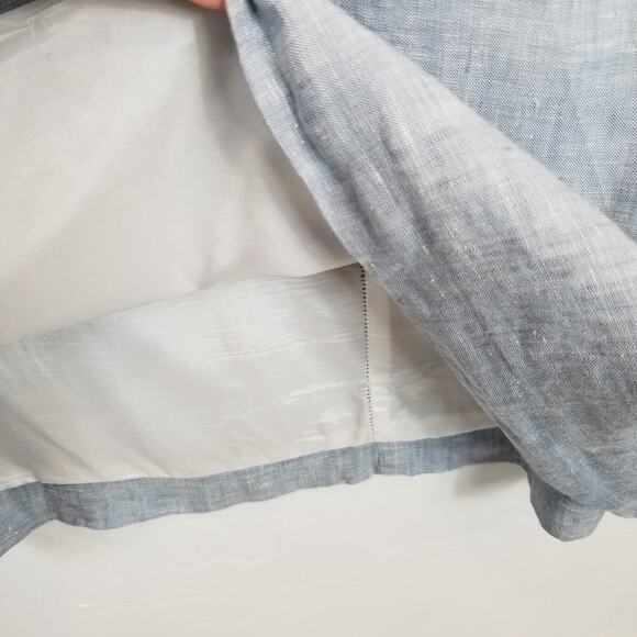 Island Company Castaway Shift Dress 100% Linen Blue Size Large - Picture 7 of 8